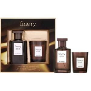 fine'ry. Full Size EDP 2 Oz + Mini Candle Gift Set - Sweet On the Outside.